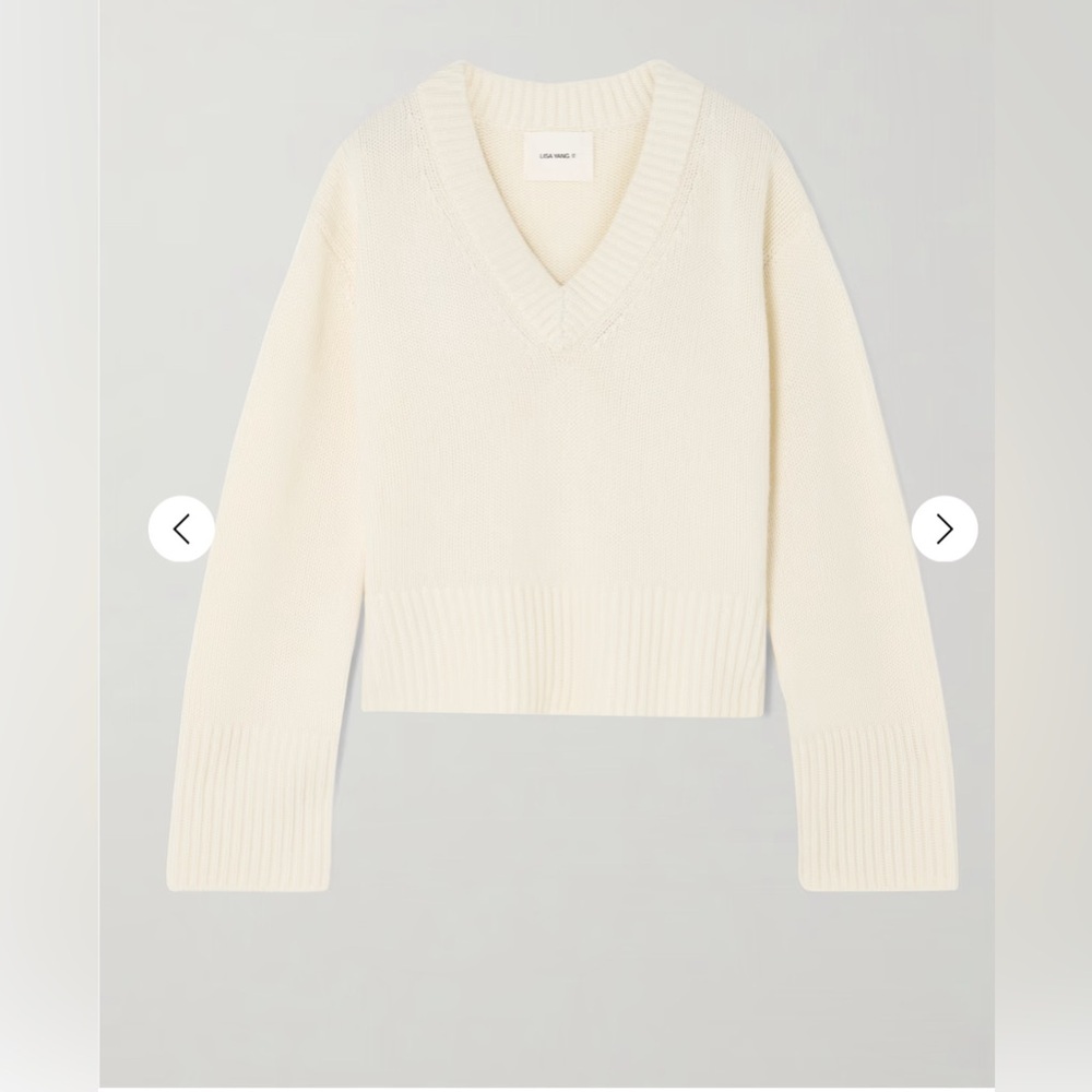 🪭 LISA YANG🪭Aletta 100% cashmere sweater Cream - 2 (S)